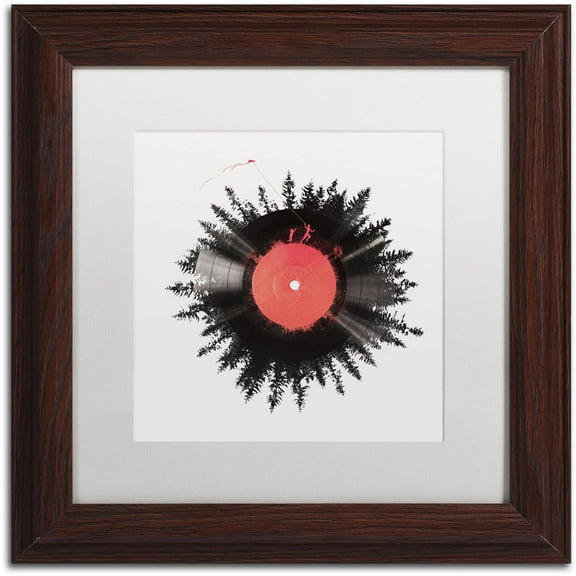 Trademark Fine Art 'The Vinyl Of My Life' Canvas Art by Robert Farkas, White Matte, Wood Frame