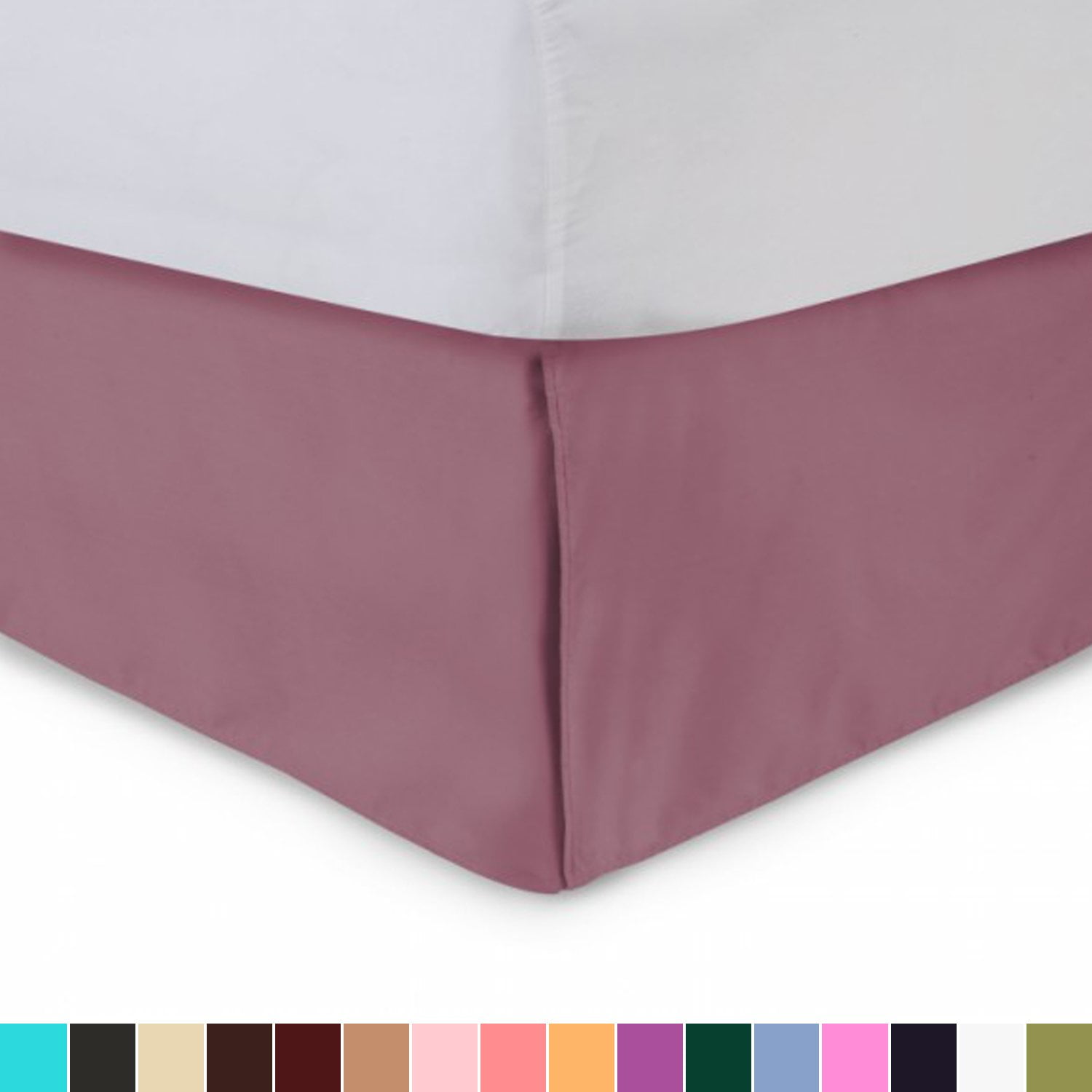 Tailored Bed Skirt - 18 inch Drop, Rose, Twin XL Bedskirt ...