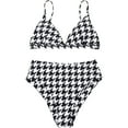 thumbnail image 3 of Plus size Swimsuits Women Two-Piece Bikini Printing Swimwear Swimsuit Beachwear Set White 6(M), 3 of 9