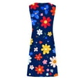 thumbnail image 5 of Ovzne Robes pour Femmes Robe d'Été Mode d'Été pour Femmes Couleur Unie Poche Sans Manches Robe Col en V Grande Taille Robe Imprimée Liquidation, 5 of 5