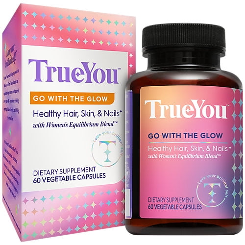 TrueYou Go with the Glow - Hyaluronic Acid, Collagen, Keratin, & Biotin - Healthy Hair, Skin, & Nails (60 Vegetable Capsules) by The Vitamin Shoppe - TrueYou Go with the Glow - Hyaluronic Acid, Collagen, Keratin, & Biotin - Healthy Hair, Skin, & Nails (60 Vegetable Capsules) by The Vitamin Shoppe -