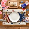 thumbnail image 5 of Sm:)e Stars 4th of July Placemats Set of 4, Wooden Patriotic Decor Durable and Stylish Independence Day Party and Family Gathering Supply 12 x 18 Inch, 5 of 7