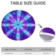 thumbnail image 6 of Purple Blue Tie Dye Spiral Pattern Round Fitted Tablecloth with Elastic Edge,Dining Table Cover Waterproof,Outdoor Round Tablecloth for Camping,Dining,Indoor and Outdoor, 6 of 7