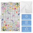 thumbnail image 5 of Wildflowers Kitchen Towels Set of 4, Water Absorbent Dish Towel, Spring Watercolor Tulip Floral Leaf Grey Plaid Decorative Hand Towels - Quick Drying Cloth for Cooking Baking, 18x28 Inch, 5 of 8