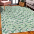 thumbnail image 3 of Leaves Decorative Rug, Abstract Modern Nature Themed Pattern of Repetitive Pastel Branches Artwork, Quality Carpet for Bedroom Dorm and Living Room, 6 Sizes, Jade Green, by Ambesonne, 3 of 4
