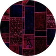 thumbnail image 1 of Ahgly Company Indoor Round Patchwork Pink Transitional Area Rugs, 7' Round, 1 of 4