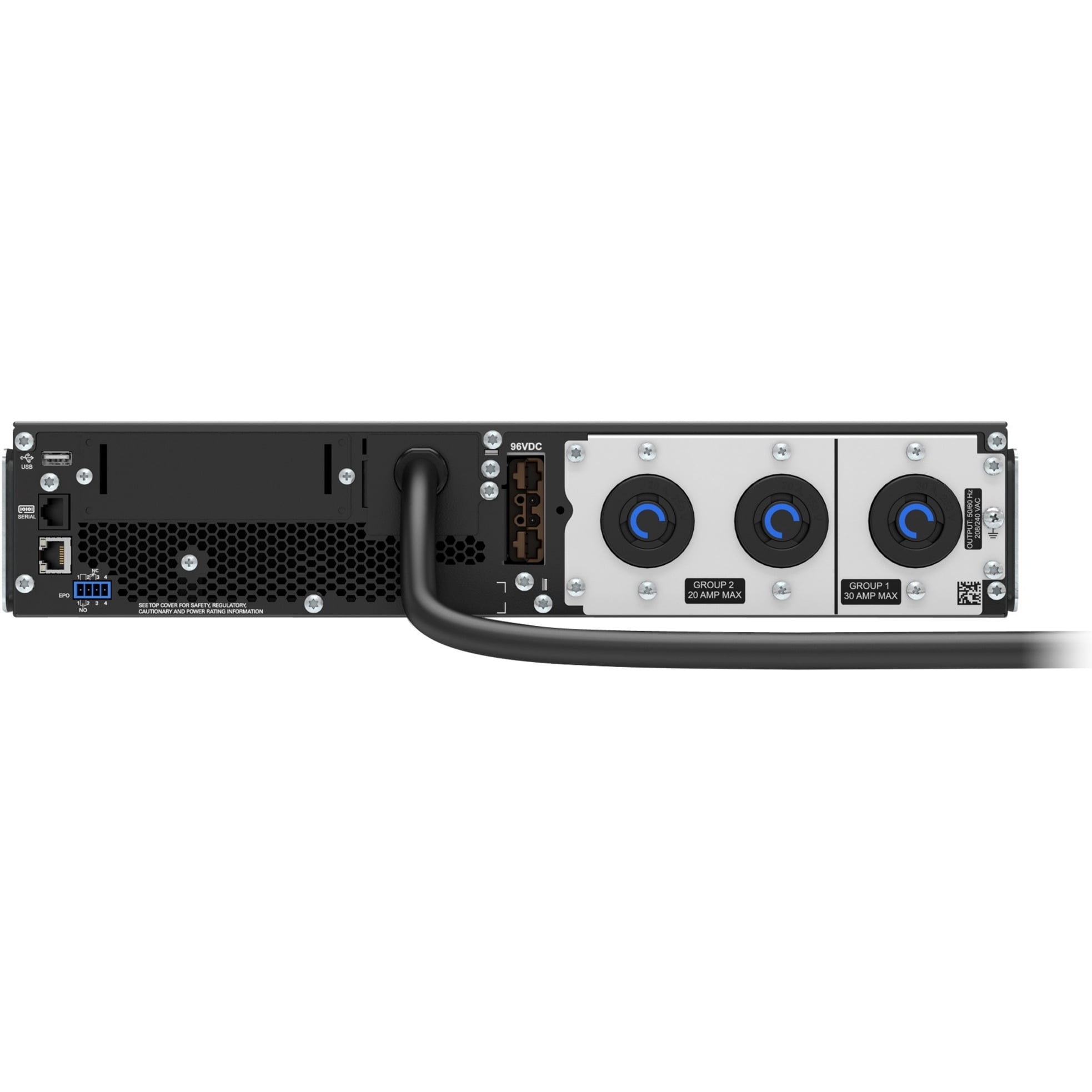 APC SRT3000RMXLT Smart-UPS On-Line,2700 Watts /3000 VA,Input 208V /Output 208V, Interface Port RJ-45 Serial, SmartSlot, USB, Extended runtime model, Rack Height 2 U
