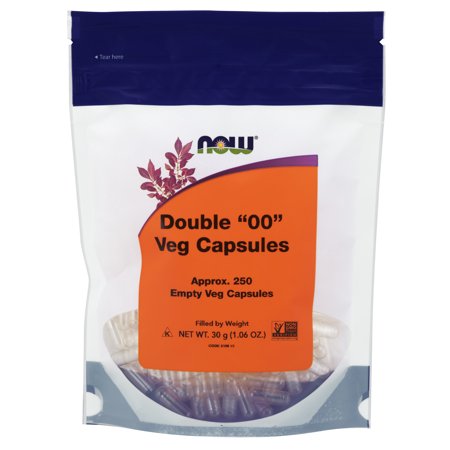 NOW Supplements, Empty Vegetarian Capsules, Double "00", Filled by Weight, Non-GMO Project Verified