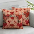 thumbnail image 3 of nygtbtfer Valentines Day Pillow CSet of 2 Spring Farmhouse Decor with Love Heart Holiday Decorations Throw Cushion Case for Home Decorations 22x22in, 3 of 7
