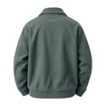 thumbnail image 5 of CCRFTGI Mens Jacket Corduroy Bomber Full Zip Vintage Casual Long Sleeve Lapel Collar Work Fall Fashion Jacket Mint Green 5XL, 5 of 7