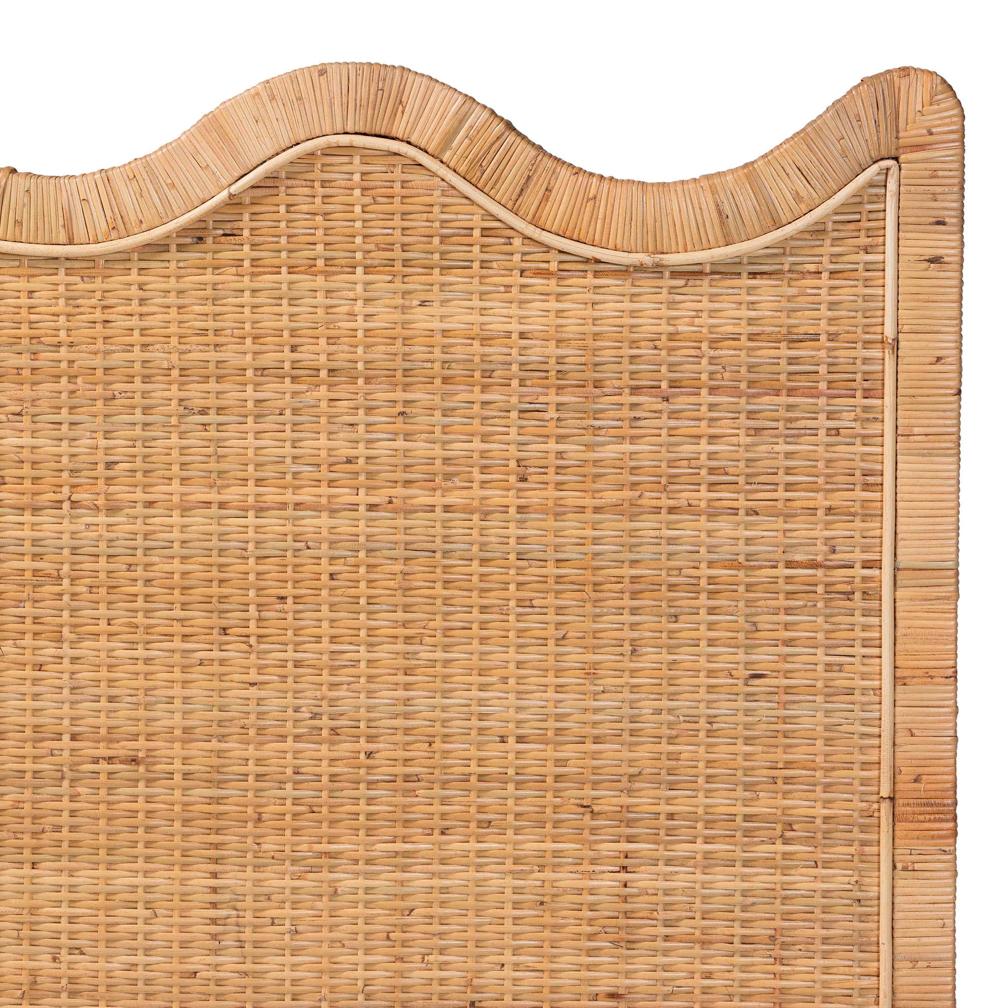 bali & pari Cassio Boho Headboard, Queen, Natural Rattan