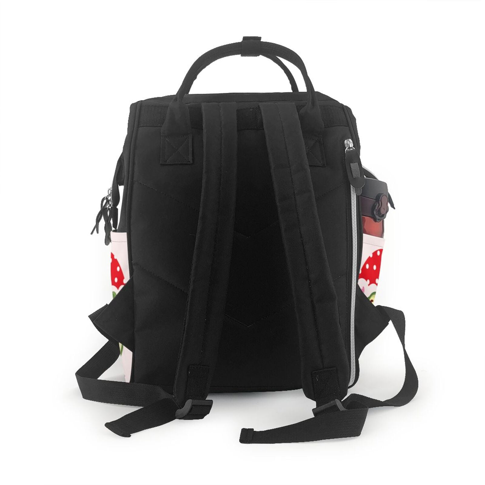 Fuzoiu Avocado Lovers Wearing Umbrella Print Diaper Bag Backpack,Baby Essentials Travel Tote,Multi function Waterproof Diaper Bag, Travel Essentials Baby Bag - Unisex