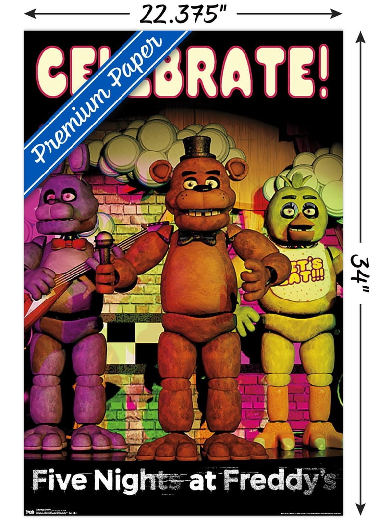 five nights at freddy's ポスター　3枚セット Five Nights at Freddy's - Celebrate Wall Poster, 22.375