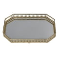 thumbnail image 1 of Bandeja de espejo estilo americano de hierro grande, decorativa, con forma geométrica, para maquillaje lateral, para baño y hogar., 1 of 14