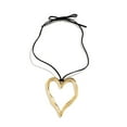 thumbnail image 7 of Zmeidao Bayetss Heart Necklaces For Women Beautiful Vintage Adjustable Large Love Pendant Necklace With Leather Rope Chain, 7 of 7
