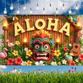 thumbnail image 6 of Colorful Design Aloha Banner Decorative Elements Tropical Flowers Luau Theme Hawaiian Party Decoration for Summer Celebration Tropical Event Beach Party, 6 of 8