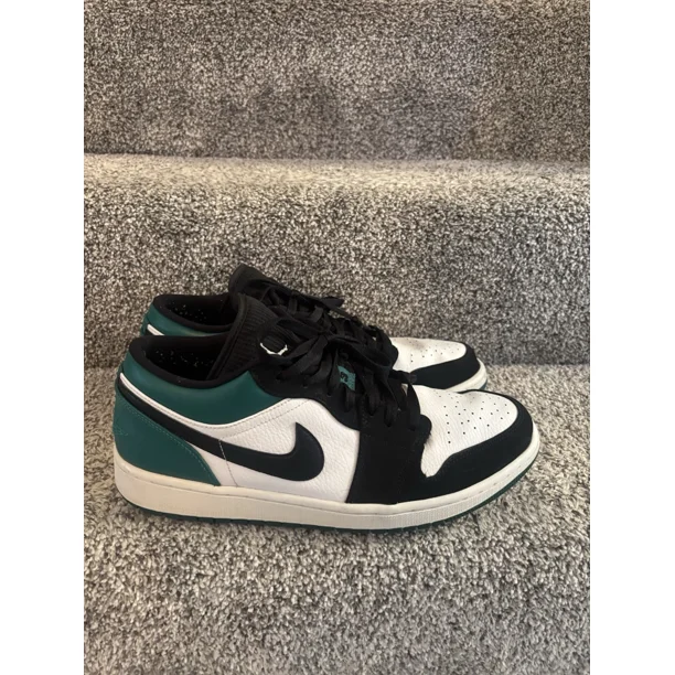 Ni - ke Ni - ke Air Jordan 1 Low Men's Size 12 US 553558-113 Mystic Green Leather Shoes