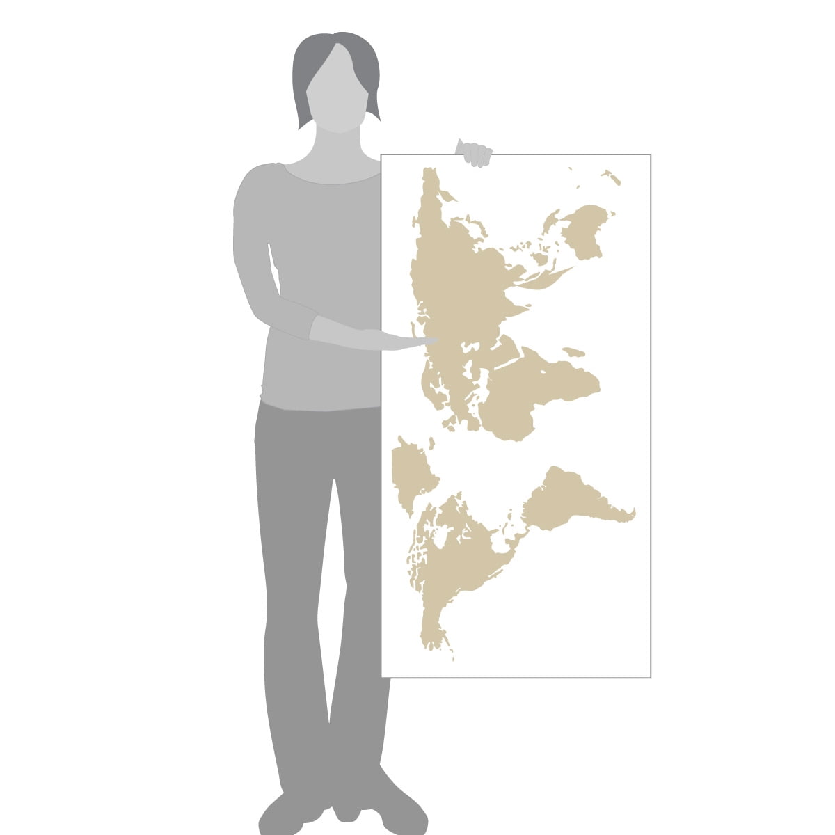 World Map Wall Art Earth Atlas Decal Sticker