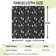 thumbnail image 2 of Black White Halloween Hand Tarot Bat Pattern Square Fitted Tablecloth with Elastic Edge,Square Table Cover,Washable Elastic Table Cover for Home Kitchen Party Decor 36"x36", 2 of 6