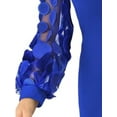 thumbnail image 4 of Gvmfive Women's Elegant Sheer Long Sleeve Cocktail Party Ball Gown Mini Dress, 4 of 4