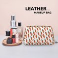 thumbnail image 4 of Carrot print Makeup Bag, Leather Waterproof Travel Toiletry Bag, Large Capacity Cosmetic Bag Make up Bags Organizer fro Travel Size Toiletries Women Girls, 4 of 4