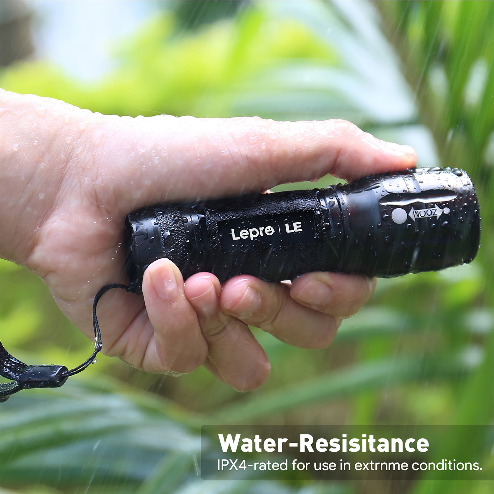 Lepro Camoufl 2-Packs LED Flash Light LE1000 High Lumens, Mini Multifunction Tactical Flashlight , Zoomable, Waterproof, for Camping, Outdoor Use (AAA Batteries Included)