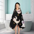 thumbnail image 6 of Playful Halloween Ghosts Pattern Hooded Bath Towel，50"x30" for Ages 3 To 12 Kids, Quick Dry Lightweight Soft Microfiber Hood Beach Towel Cover Up for Kids, 6 of 7