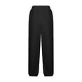 thumbnail image 5 of Boys Girls Fuzzy Fleece Pajama Pants Elastic Waist Wide Leg Baggy Sweatpants Kids Winter Warm Trouser New Girls School Uniform Pants Wide Leg Black 14 Years, 5 of 9