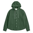 thumbnail image 3 of Chandails à Capuchon et Chandails en Molleton pour Hommes Légers à Fermeture Éclair Complète Veste à Capuche pour Activité Décontractée en Plein Air au Printemps Automne, 3 of 3