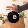thumbnail image 4 of Llavero con colgante de peluche simulado de 10 cm, pelota de peluche divertida, voleibol, fútbol, rugby, béisbol, tenis, billar, baloncesto, 4 of 5