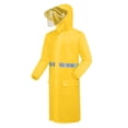 thumbnail image 2 of Ponchos Adult Plastic Pants Suit Loose Long Sleeve Wear Resistant with Hood Rain Coat Rain Jacket Sizes 4XL, 2 of 3