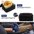 thumbnail image 5 of Aotto Portable Food Warmer for Car, 12V Heated Lunch Boxes for Adults, Personal Mini Oven Microwave Travel Food Lunch Warmer for Meal & Raw Food Road Trip/Picnic/Camping/Picnic (Black), 5 of 5