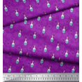 thumbnail image 2 of Soimoi Purple Poly Georgette Fabric Spider,Web & Vintage Bottle Decor Fabric Printed Yard 52 Inch Wide, 2 of 3