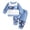 Blue, variant on Boys Outfits 2 Piece Patchwork Print Long Sleeve Pocket Top And Jogger Pants Casual Wear Baby Boys' Clothing Sets Size 6-12 Months