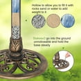 thumbnail image 6 of 28 Inch Bird Bath with Solar Fountain Antique Copper Weather Resistant Resin Pedestal Birdbaths Floral Accents and Vintage Finish Garden Decor for Outdoor Lightweight Courtyard, 6 of 19
