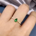 thumbnail image 2 of Genuine Emerald Ring 14k Solid Gold Ring Dainty Pear Cut Emerald Ring Art Deco Ring Natural Emerald Ring Gift For Her Gift For Mom, 2 of 5