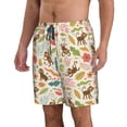 thumbnail image 2 of Cauagu Monkeys in the Jungle Print Men's Swim Trunks,Hawaiian Bathing Suit Swimsuits Beach Shorts with Pockets for Men Quick Dry Swimming Board Shorts-XX-Large, 2 of 6