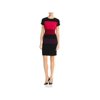 Karl Lagerfeld Paris Womens Colorblock Textured Sheath Dress Black 14