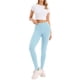 thumbnail image 2 of Inspire Chic Leggings de Algodón para Mujeres con Cintura Elástica, Pantalones de Yoga Suaves para Navidad, Medias con Espolones XS Azul Claro, 2 of 6