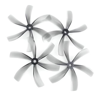 HQProp DT63MMX4 63mm 4-Blade T-Mount Propeller Set - 6 CW & 6 CCW Gray Polycarbonate Props For Drones & FPV
