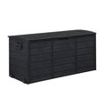 thumbnail image 2 of IVV 75 Gallon Outdoor Deck Storage Box with Wheels, Moveable Patio Resin Deck Storage Container w/ Lockable Lid, Store Cushion Toys and Sundry Things (Black), 2 of 9