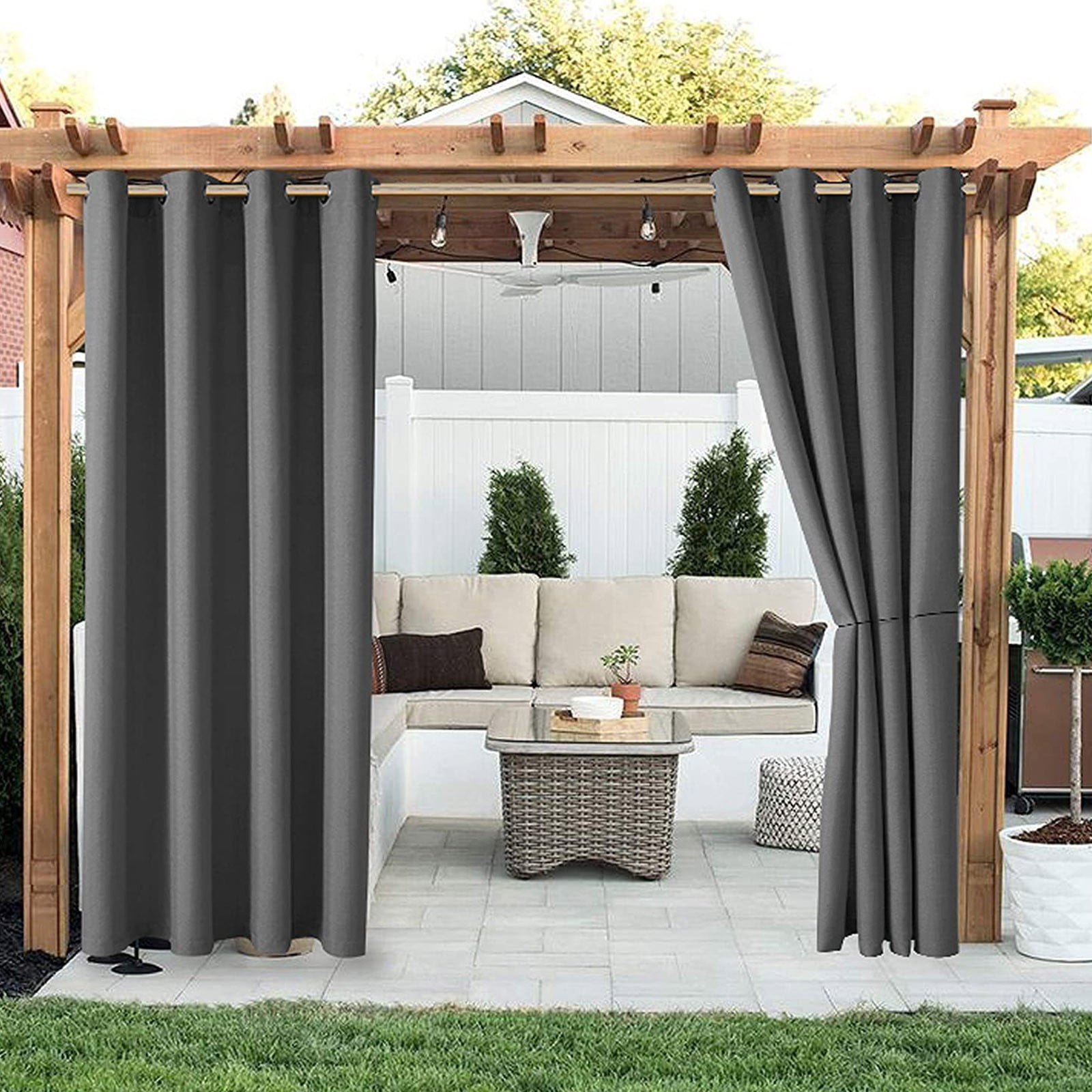 Ybomd Blackout Curtains,Darkening Drapes for Bedroom,Waterproof Outdoor Pavilion Terrace Curtain Thermal Insulation Shading Curtain