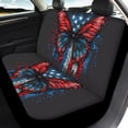 thumbnail image 4 of Pzuqiu Automotive Vehicle Cushion Breathable, Compatible with Car Seats Auto Seat, Car Seat Covers Full Set Fit for Truck Cars Protect, American Flag Butterfly, 4 of 10