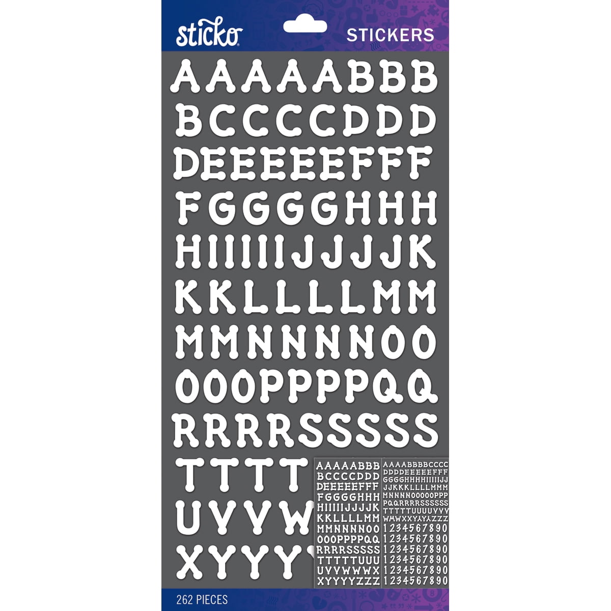 Sticko Alphabet Stickers-White Dot Small - Walmart.com