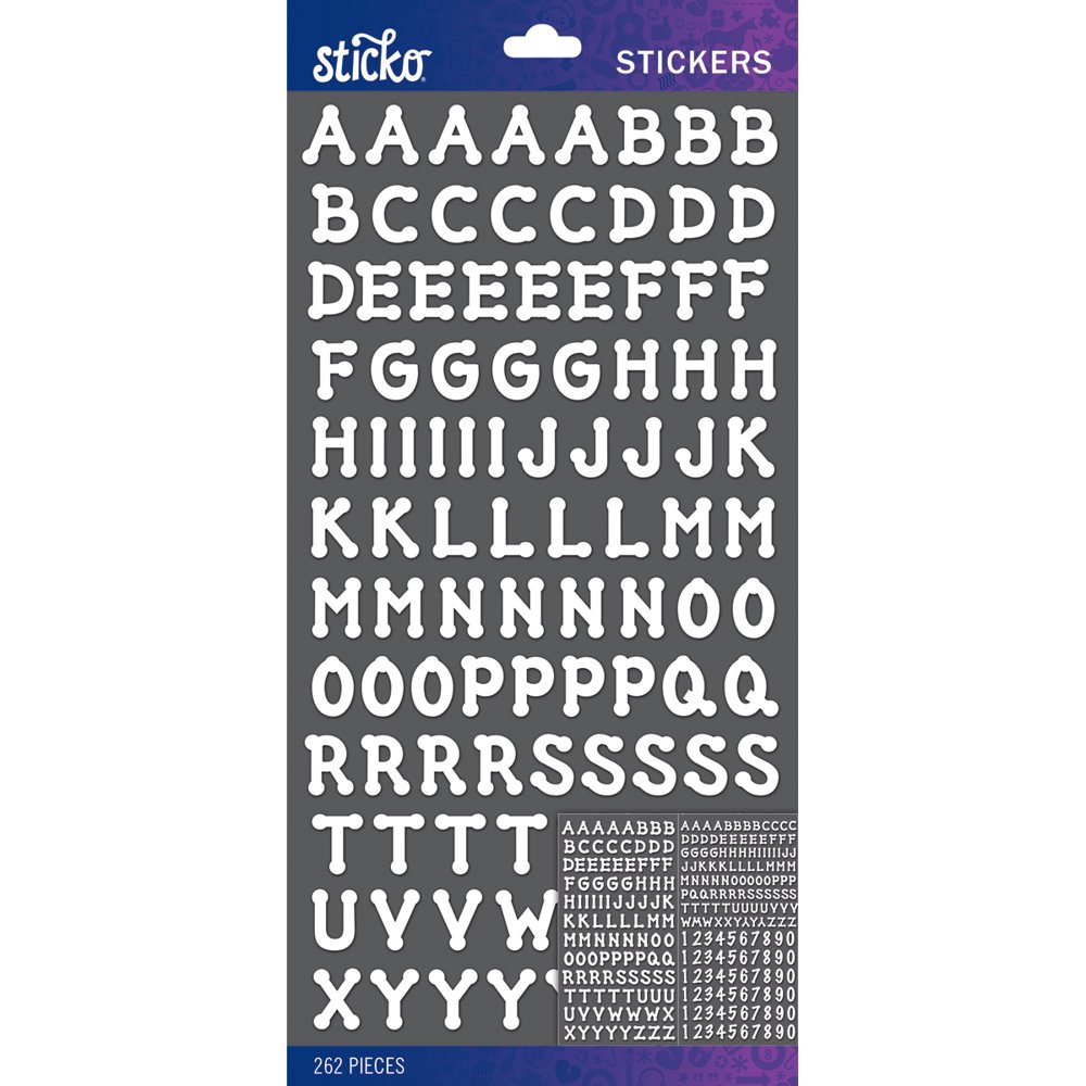 Sticko Alphabet StickersWhite Dot Small