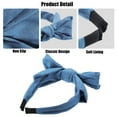 thumbnail image 4 of Unique Bargains 1 Pcs Double Bow Knot Headband Fashion Hairband for Women 1.34 Inch Wide Light Blue, 4 of 7