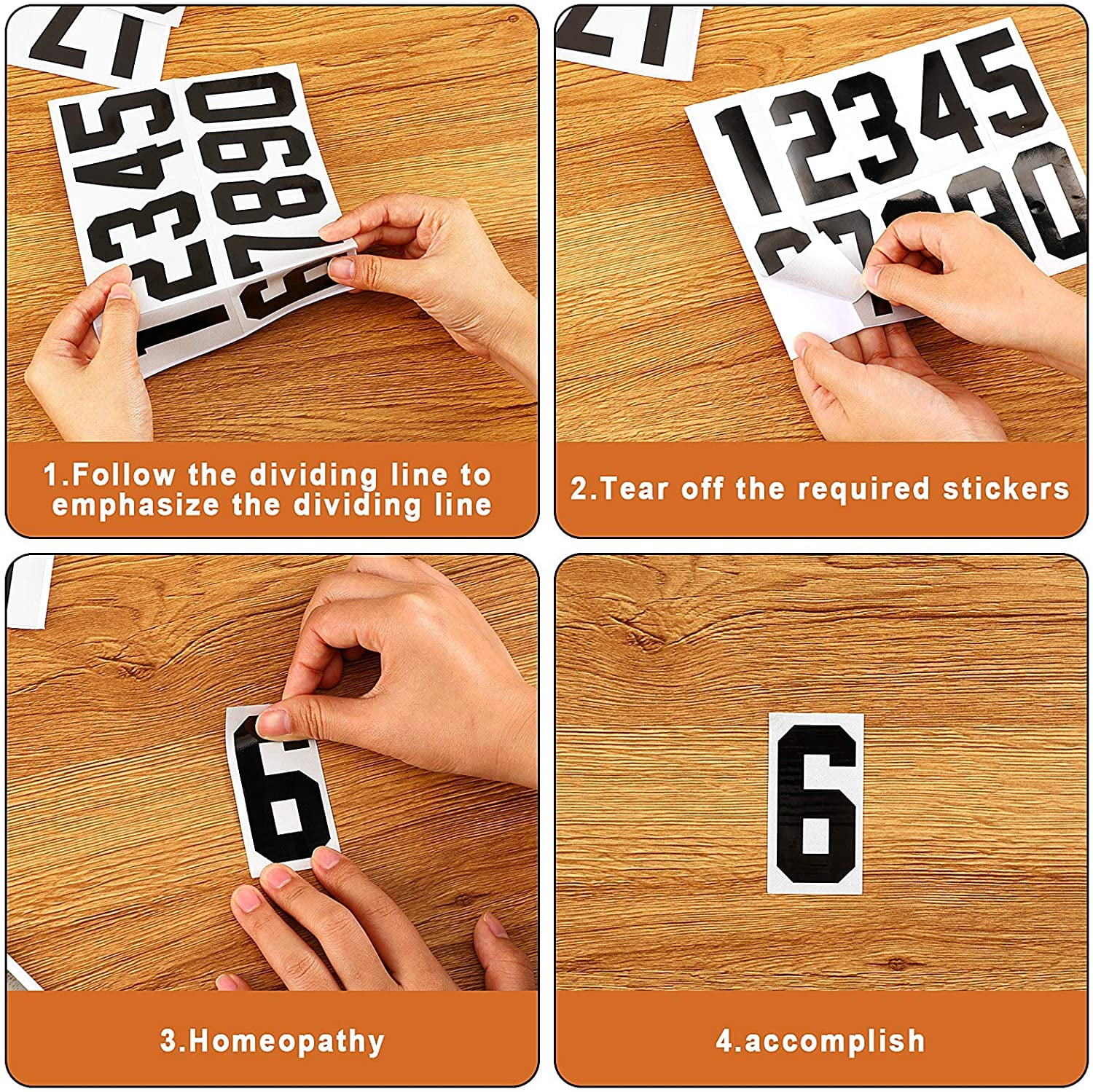 100 Piece Reflective Mailbox Number Stickers, Self Adhesive Reflective Capital Letter Sticker, Number Decals Vinyl Mailbox Decals for Bin, Window, Door(2 Inch,Black)