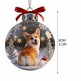 thumbnail image 3 of Tyidzon Crystal Glass Christmas Ball Ornaments - 3.1" Cute Dog Christmas Tree Decorations Clear Hanging Balls for Xmas Trees Home Party Indoor Decor(Corgi), 3 of 6