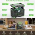 thumbnail image 5 of 1000W Power Station Portable 999Wh LiFePo4 Battery Charger Generator For Travel, 5 of 7