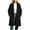 Black, variant on Ghalytn Women's Open Front Wool Blend Coat, Mid-Length Long Sleeve Casual Overcoat with Patch Pockets